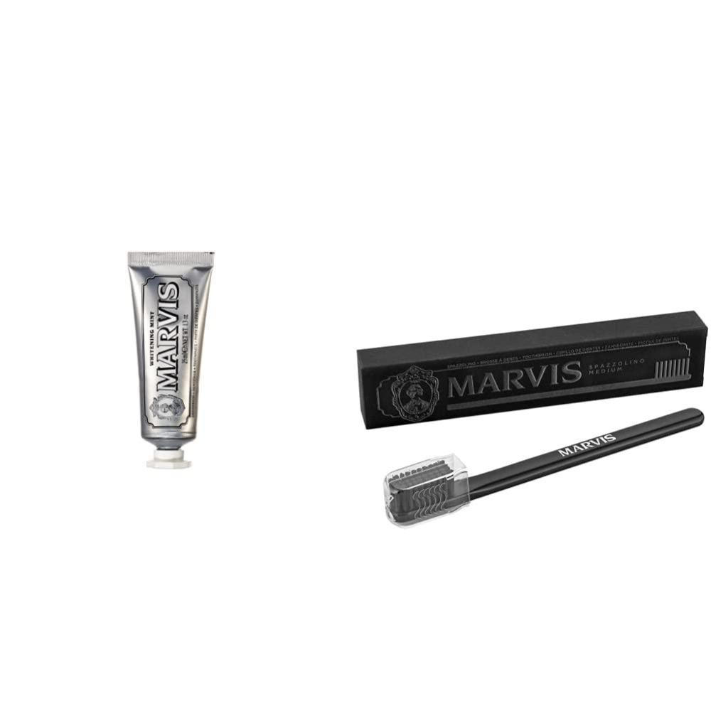 image:imageMarvis TSA Approved Whitening Mint Toothpaste 13 oz amp Medium Toothbrush