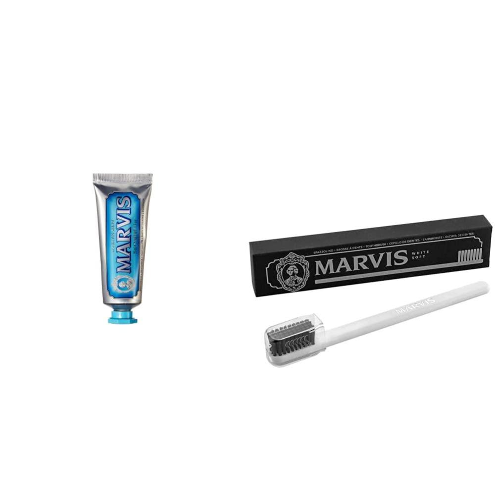 image:imageMarvis TSA Approved Aquatic Mint Toothpaste 13 oz amp Soft Toothbrush