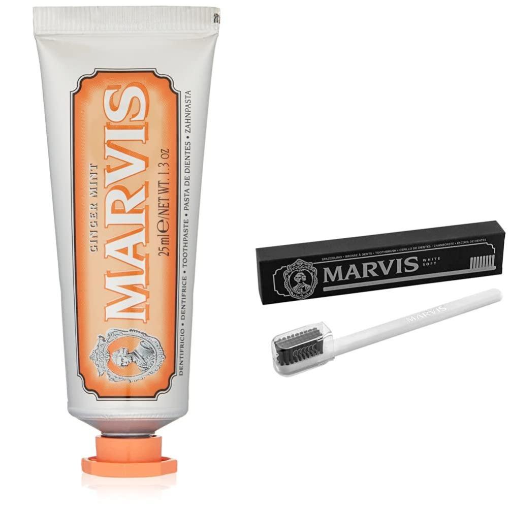 image:imageMarvis TSA Approved Ginger Mint Toothpaste 13 oz amp Soft Toothbrush