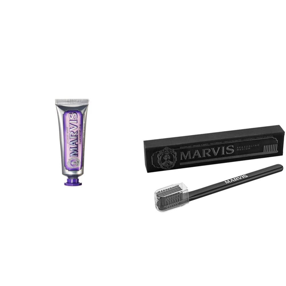 image:imageMarvis TSA Approved Jasmin Mint Toothpaste 13 oz amp Medium Toothbrush