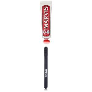 Marvis Cinnamon Mint Toothpaste, 3.8 oz and Medium Bristle Toothbrush