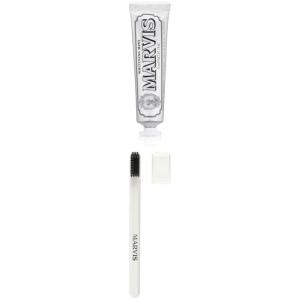 Marvis Whitening Mint Toothpaste, 3.8 Oz and Soft Bristle Toothbrush