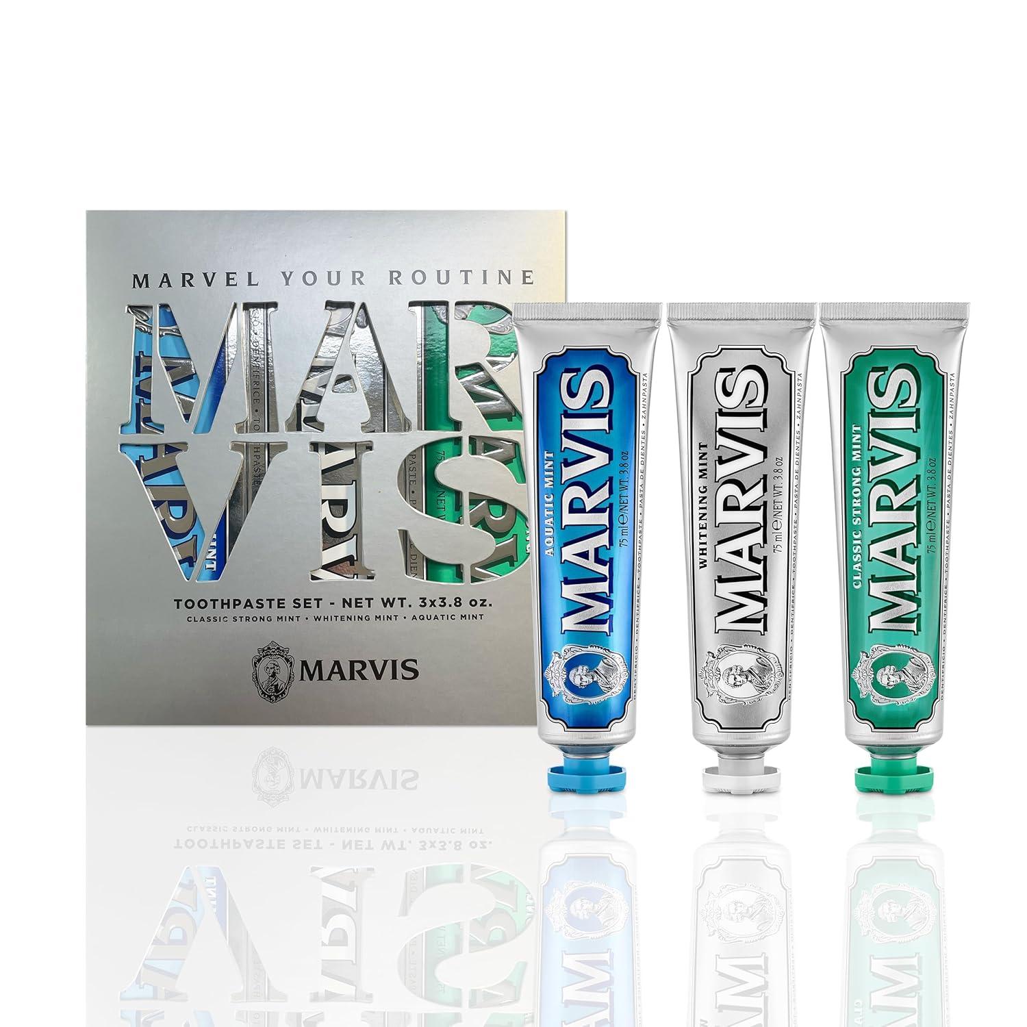 image:imageMarvis Best Sellers Trio Classic Strong Mint Whitening Mint Aquatic Mint 3 Tubes 75ml38oz EachMint